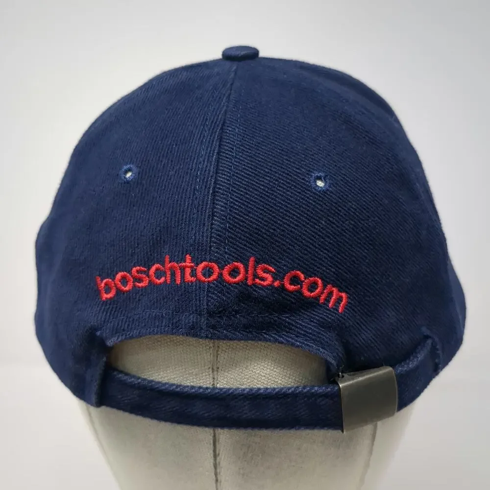 Bosch Power Tools Baseball Cap Blue One Size Embroidered Slideback Red White Hat